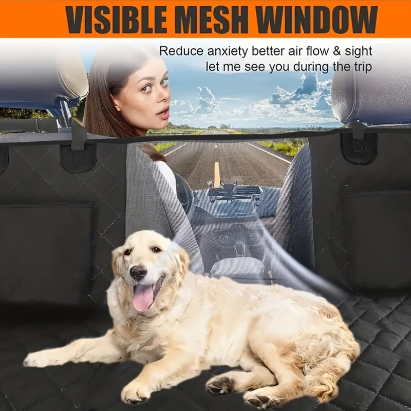 Nomad Paws™ Hard-Base Dog Back Seat Protector — Waterproof & Non-Slip