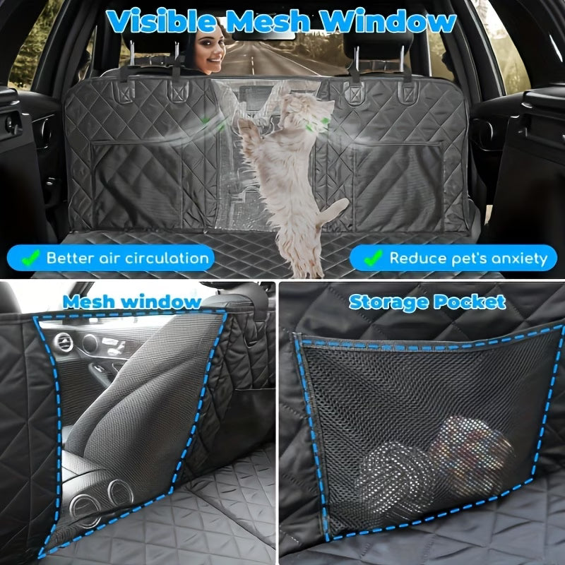 Nomad Paws™ Hard-Base Dog Back Seat Protector — Waterproof & Non-Slip