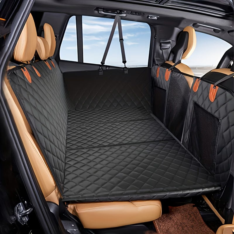 Nomad Paws™ Hard-Base Dog Back Seat Protector — Waterproof & Non-Slip